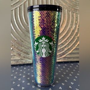 Starbucks sequin tumbler.